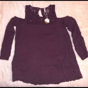 Women’s Pink Blush open shoulder shirt